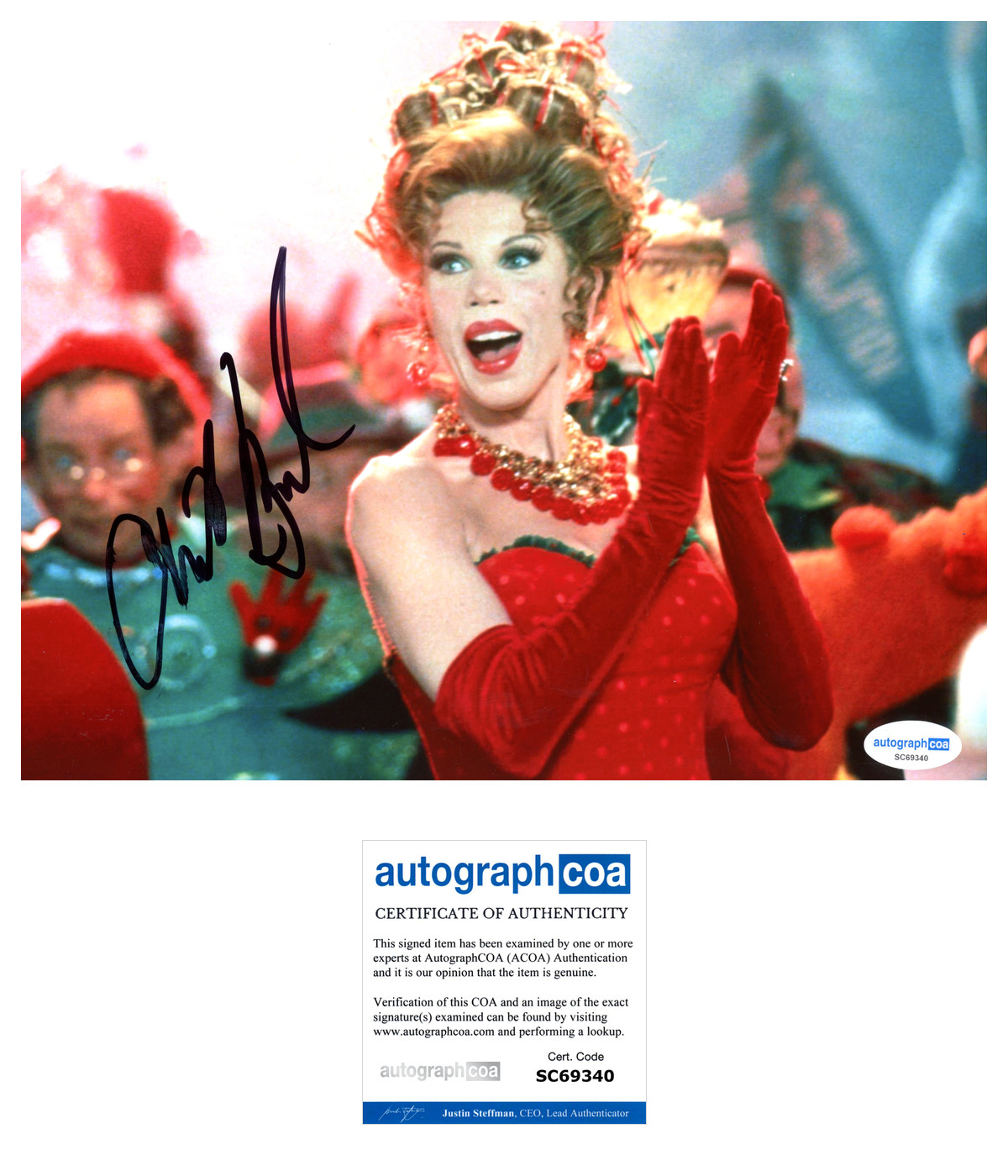 Christine Baranski Signed How the Grinch Stole Christmas 8×10 Photo PROOF ACOA