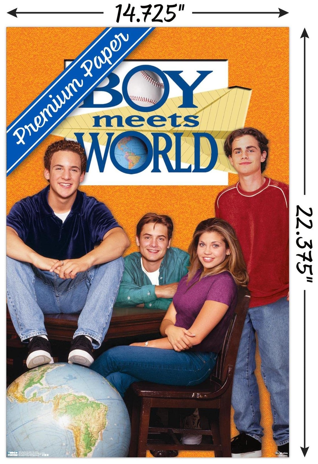 Boy Meets World – One Sheet Wall Poster, 22.4L” x 14.7W”, Premium Unframed Ve…