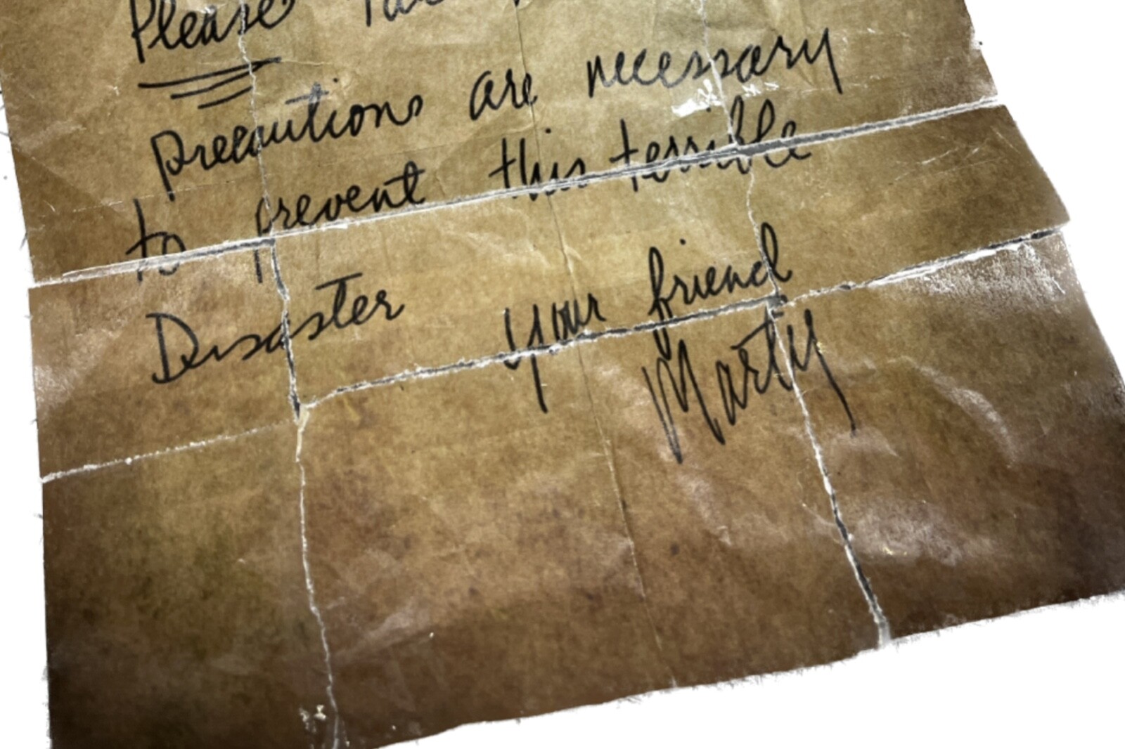 Back to the Future _ Aged Letter to Doc (REPLICA)