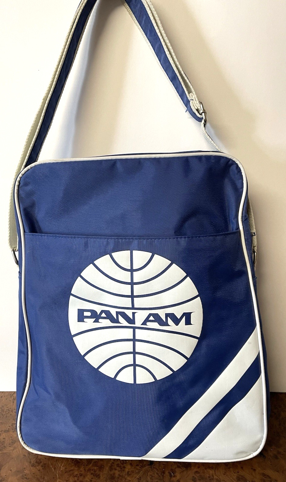 PAN AM Travel Bag 2011 ABC TV Show Promotional Blue & White w/ Adjustable Strap