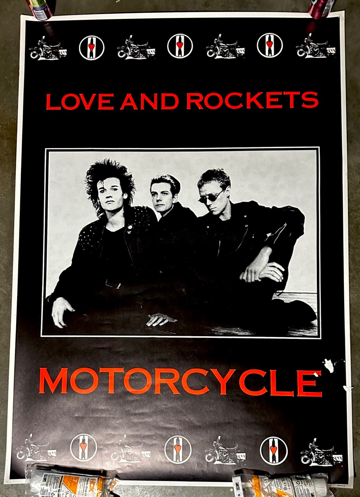 Love & Rockets – Motorcycle – Large Poster – Used 38 x 55 inches