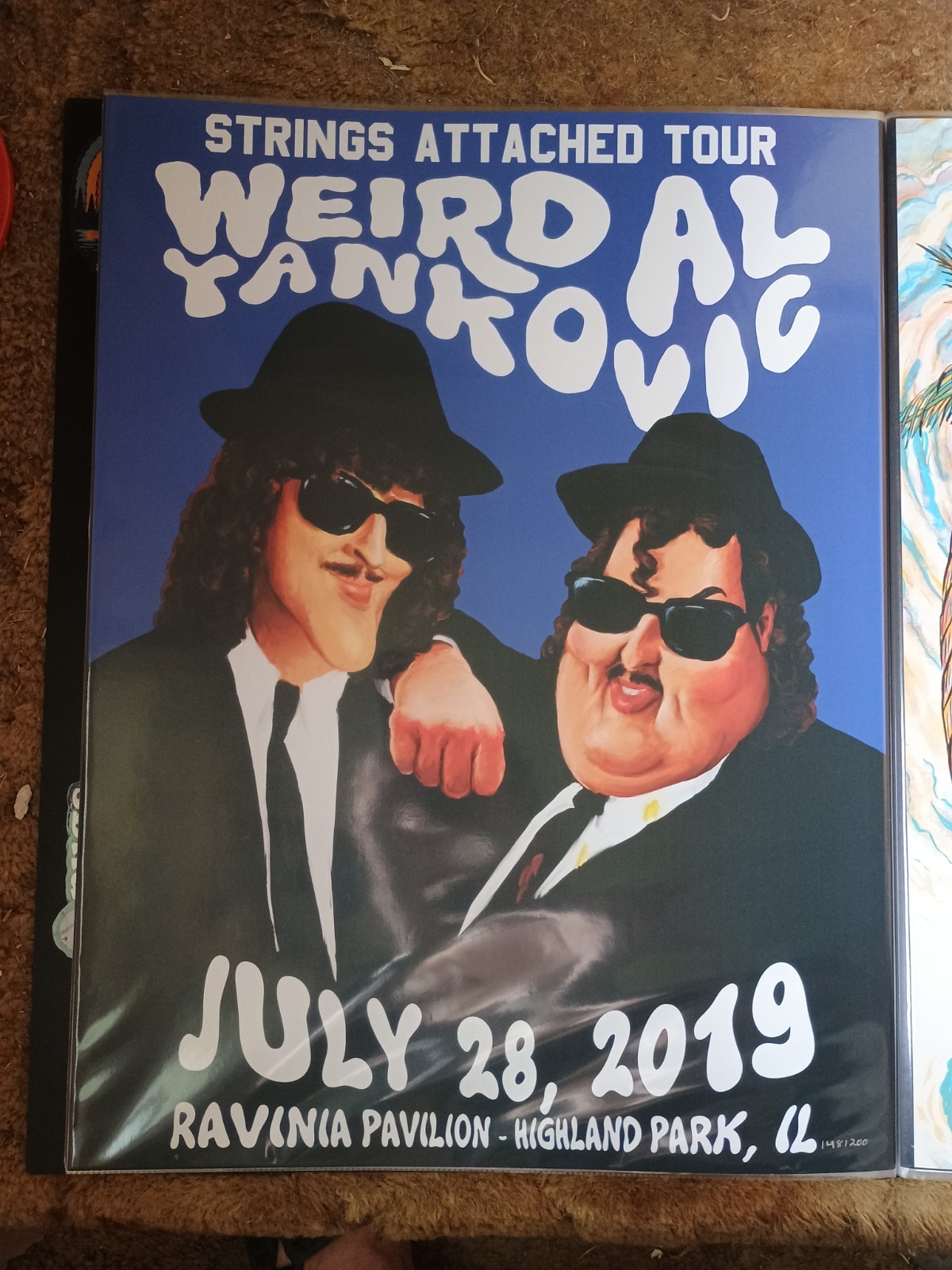 Weird Al Yankovic Poster July 28 2019 Highland Park IL 148/200 Blues Brothers