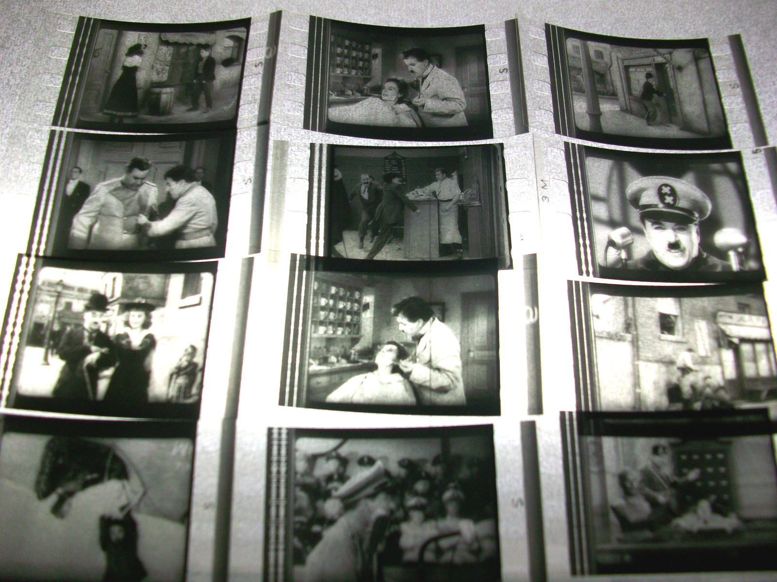 CHARLIE CHAPLIN Film Cell Lot of 12 – collectible compliments movie dvd poster