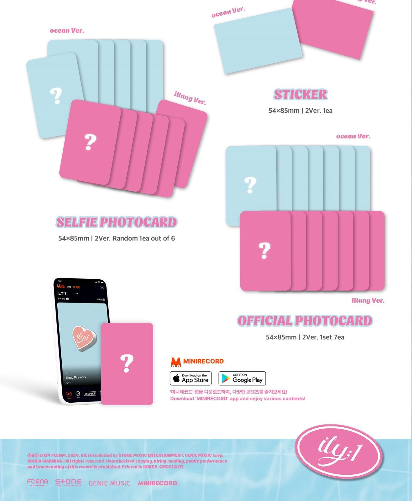 ILY:1 3rd Mini Album [illang:Firework] Platform Random Ver. QR+8p P.Card+Sticker