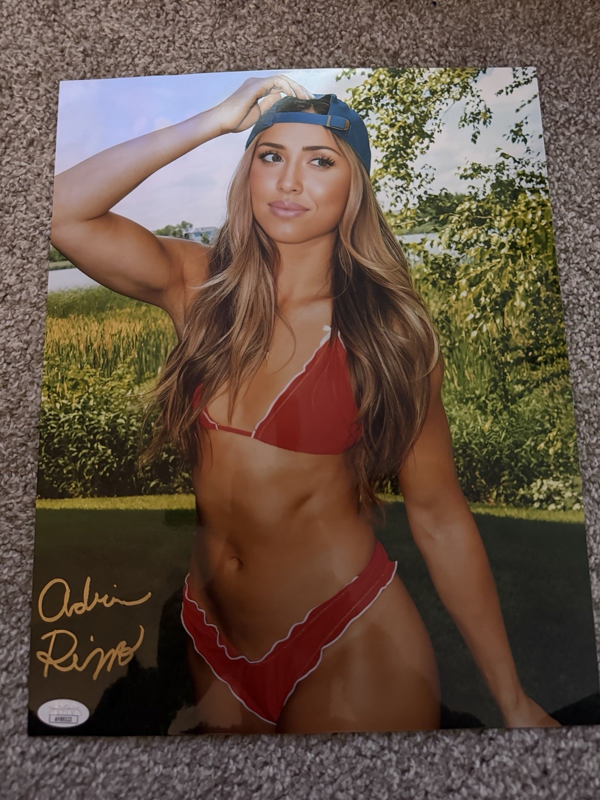 Adriana Rizzo Signed Glossy 11×14 Sexy Bikini Autograph JSA COS WWE NXT