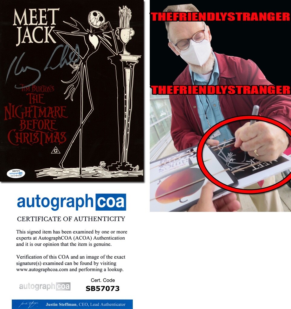 Henry Selick signed “NIGHTMARE BEFORE CHRISTMAS” 8×10 Photo EXACT PROOF h ACOA