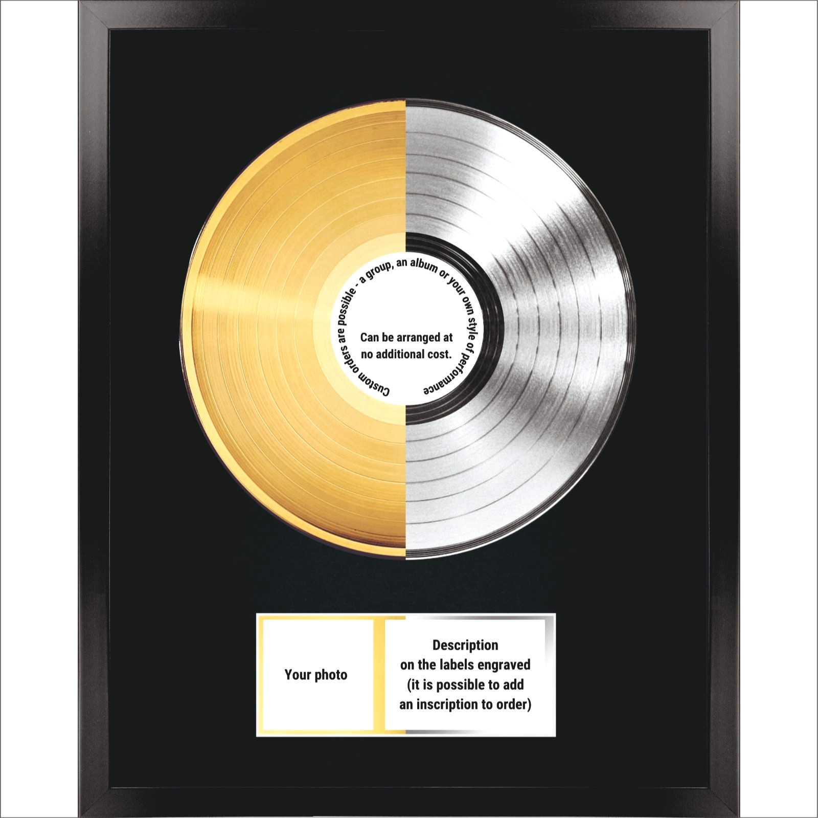 Michael Jackson – Bad / LP Platinum 12″ / Souvenir in black frame / Pop / Dance