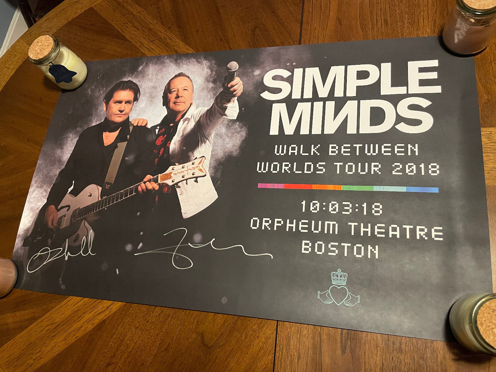 Simple Minds 17×28 signed Concert Poster 2018 Tour VIP only item – autographed