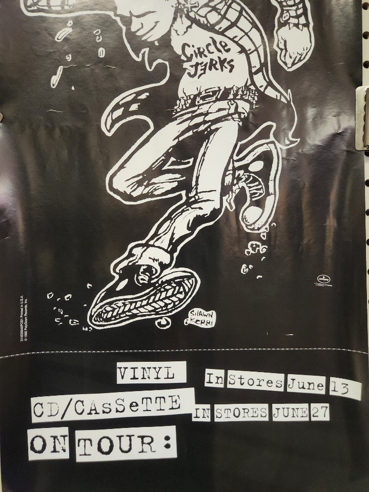 Circle Jerks 1995 Oddities 2 sided advance promo poster Excellent New Old Stock