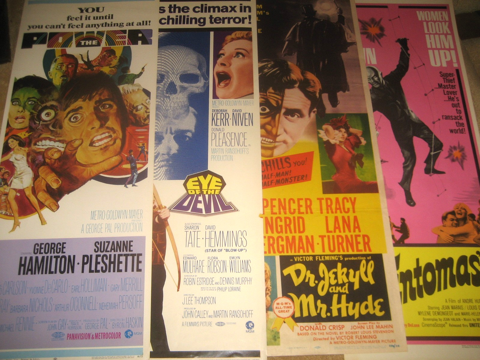HORROR / CULT / LOT OF 4 INSERTS ! – Sharon tate / Dr J & Mr H / MORE !