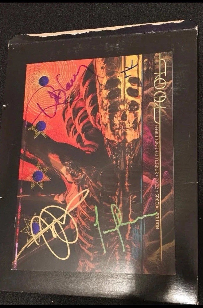 Tool Signed VIP Tour Program By All 4! Maynard/Carey/Jones/Chancellor Ships ASAP