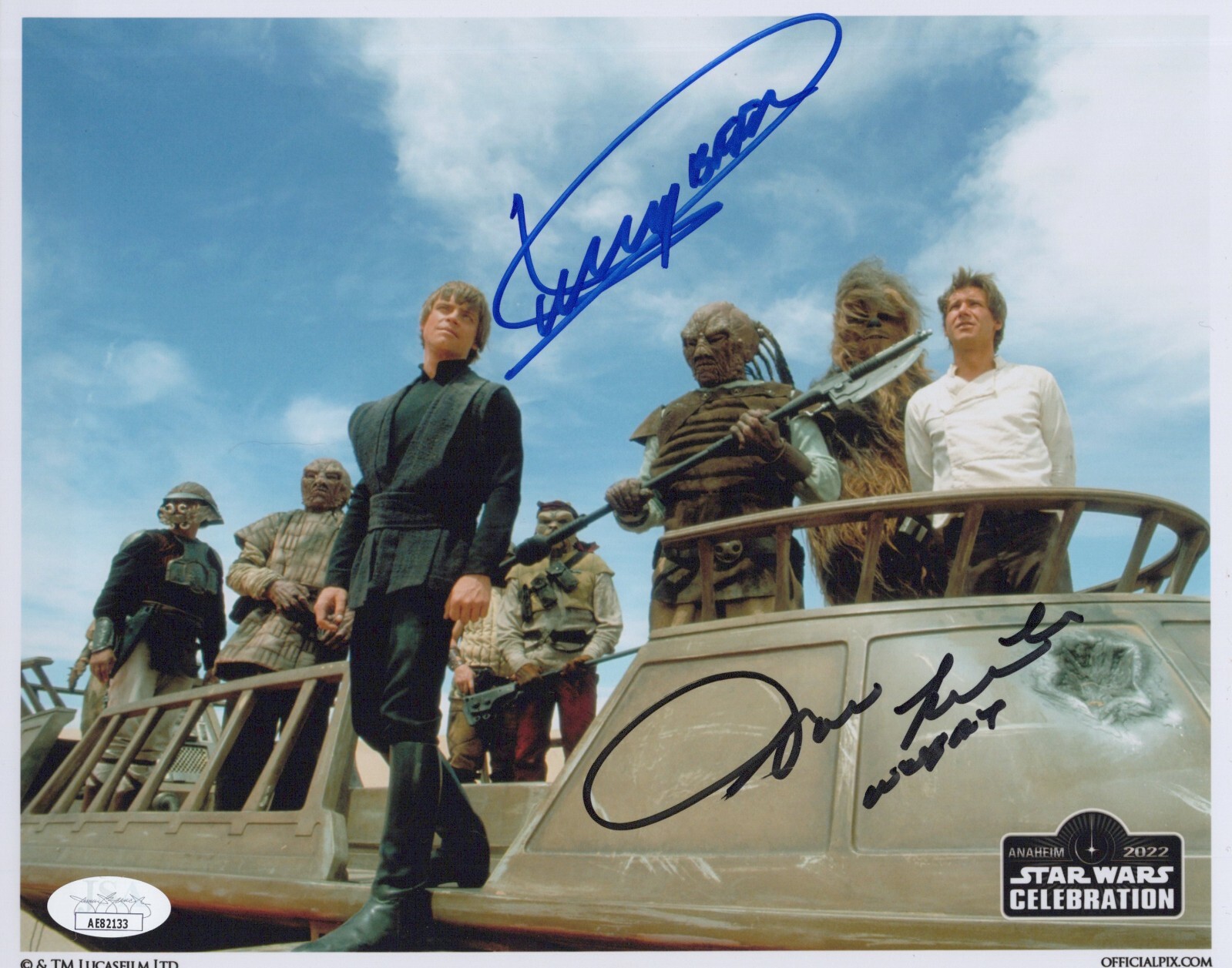 OPX – Star Wars – Dickey Beer & Julius LeFlore signed 8×10 photo JSA COA