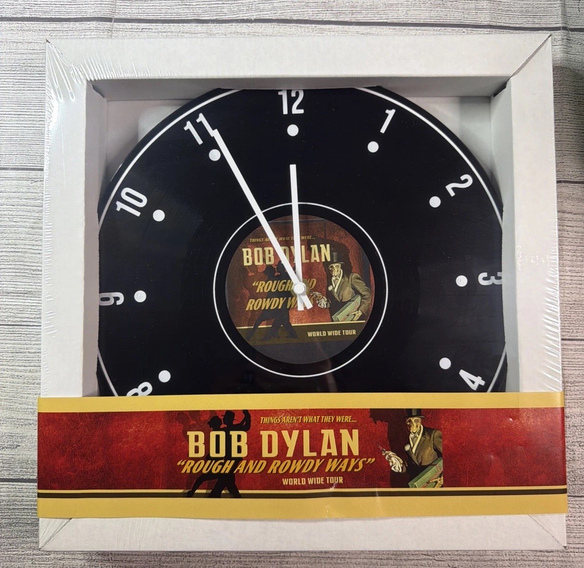 Bob Dylan Clock Rough and Rowdy Ways ALBUM WALL CLOCK New in package