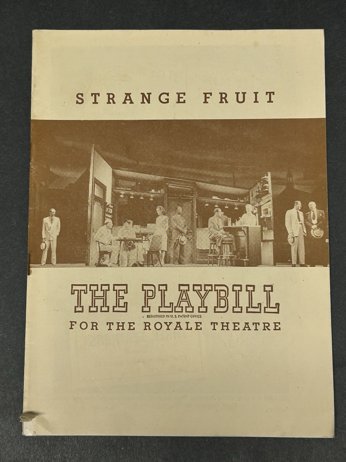 1945 Royal Theatre Playbill Program Strange Fruit Lillian Smith