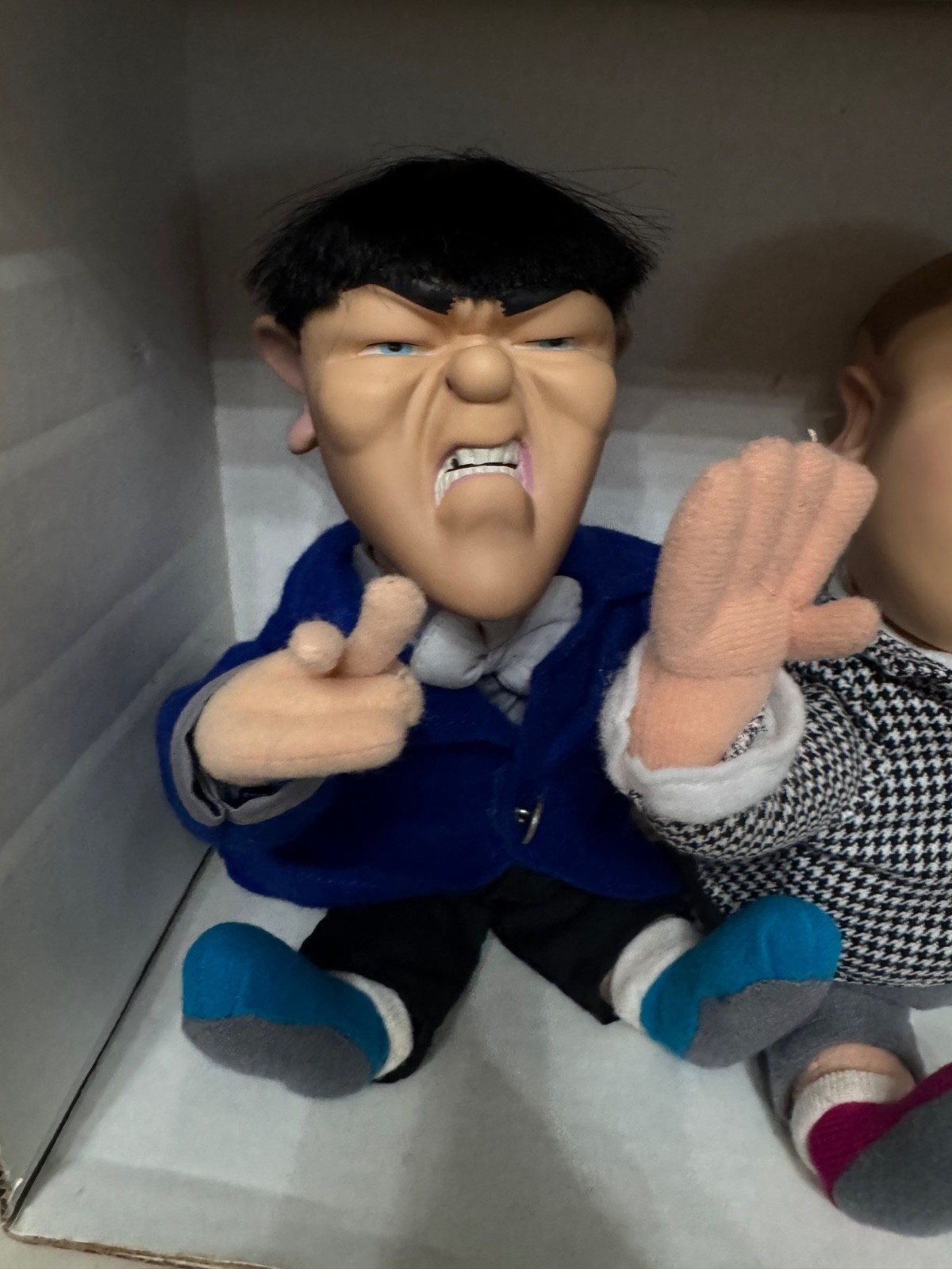 Three Stooge Collectible 12″ Doll Set Spumco Toys John K. Jim Smith 1996 NIB T.V