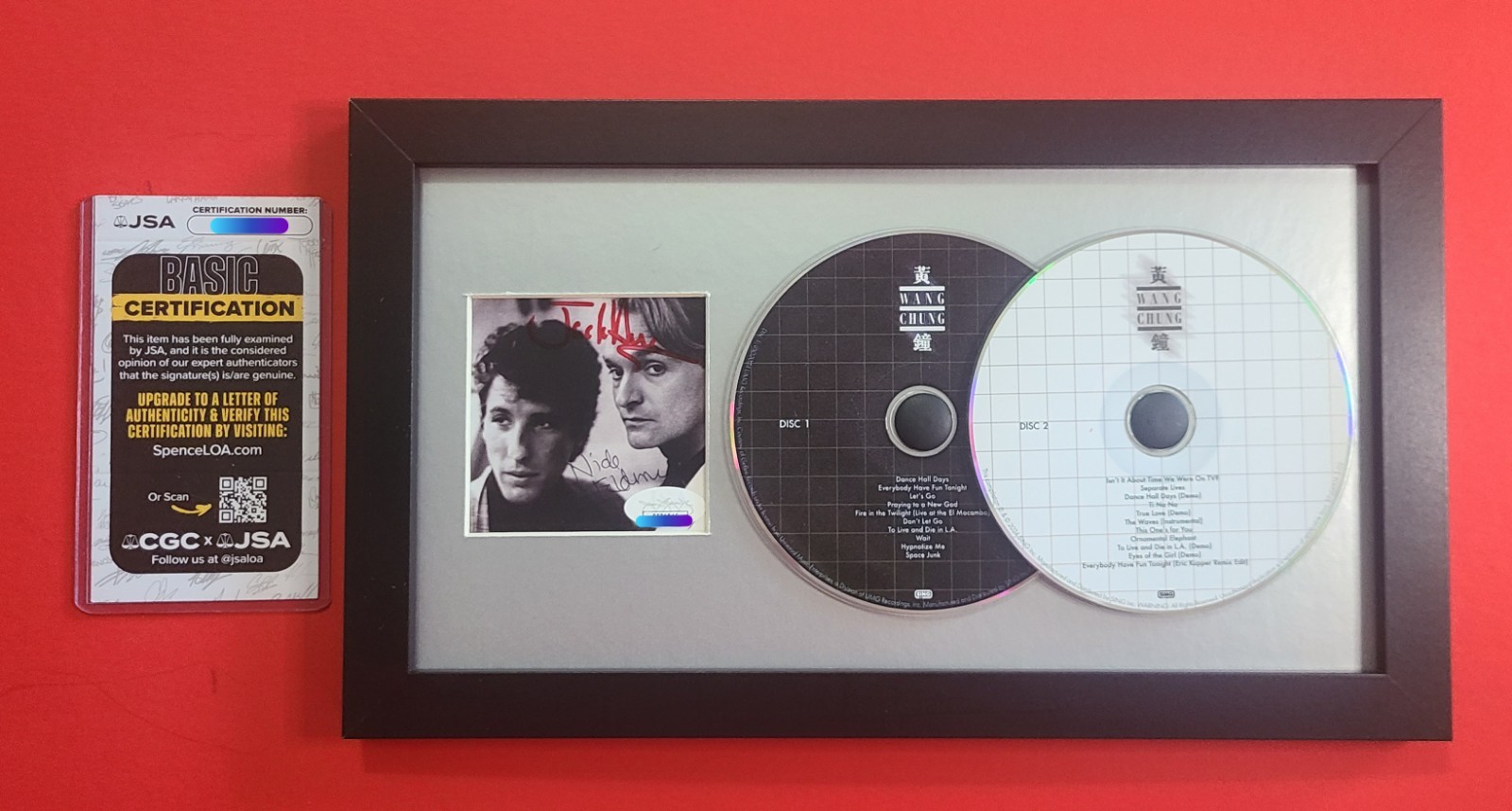 WANG CHUNG Clear Light Dark Matter HAND SIGNED AUTOGRAPHED CUSTOM FRAME JSA COA