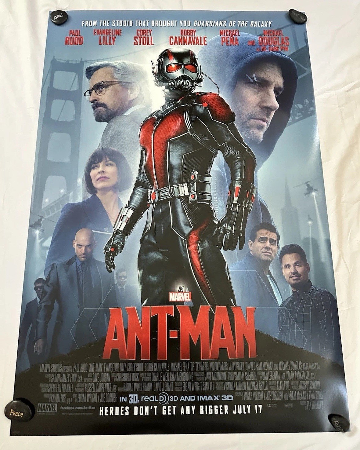 Ant-Man 2015 DS Original Movie Poster 27×40 Marvel Paul Rudd Michael Douglas