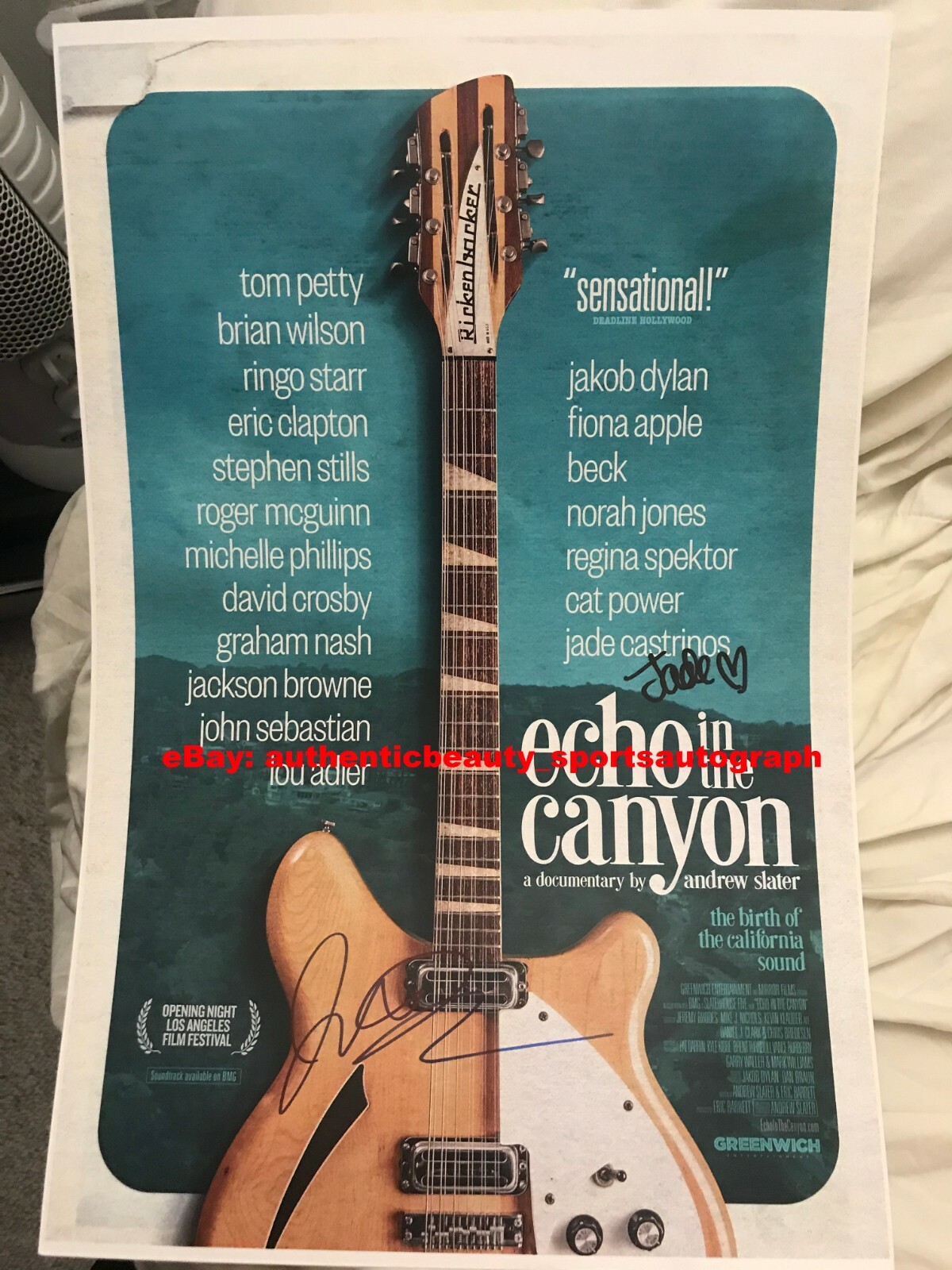 ECHO IN THE CANYON JAKOB DYLAN JADE CASTRINOS MUSIC SIGNED MOVIE 12×18 REPRINT