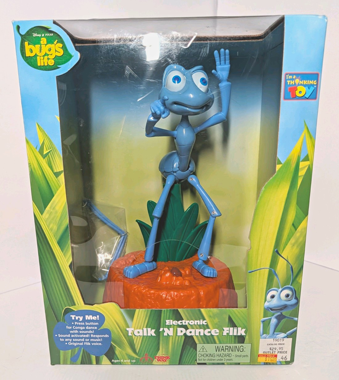 Disney Pixar A Bug’s Life Electronic Talk ’N Dance Flik Figure NIB Vintage