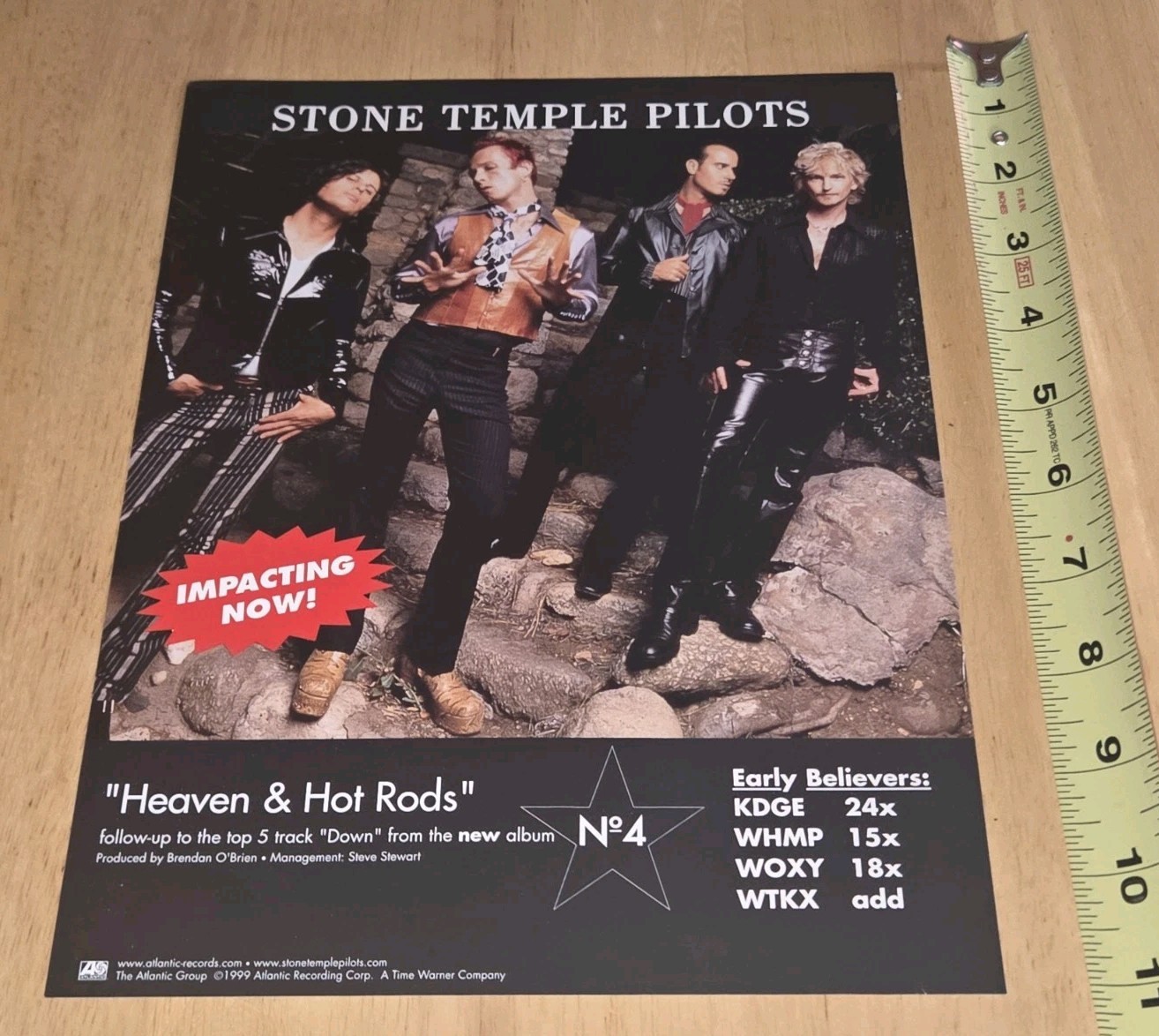 Stone Temple Pilots Heaven & Hot Rods Alternative Rock TRADE AD Poster 8.5×11