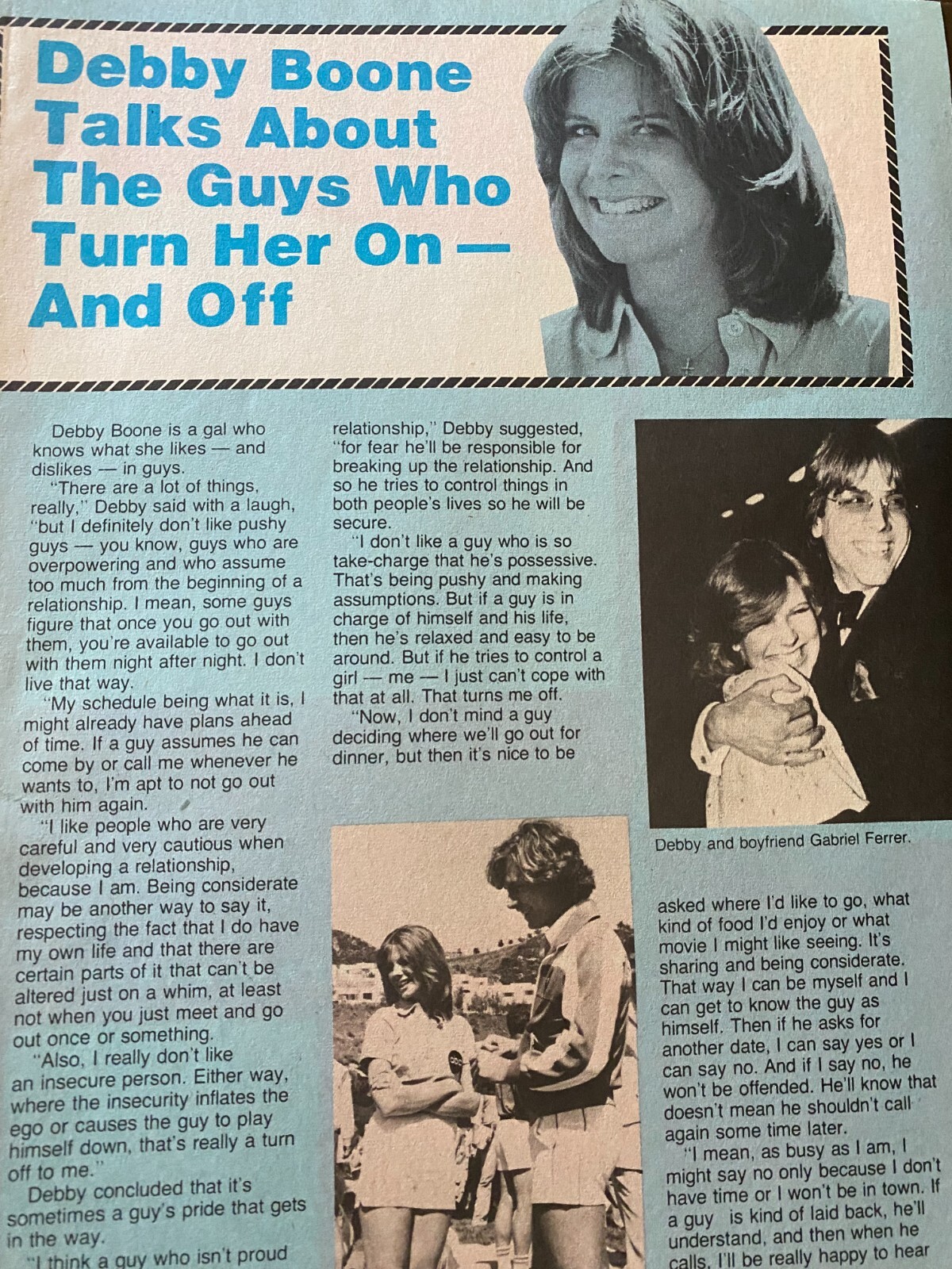 Debby Boone, Full Page Vintage Clipping