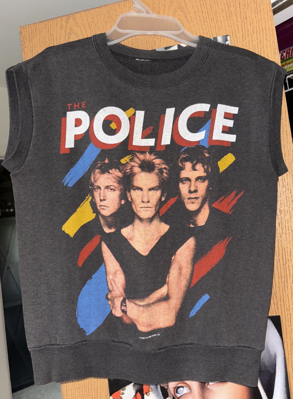80s The Police sleeveless sweatshirt