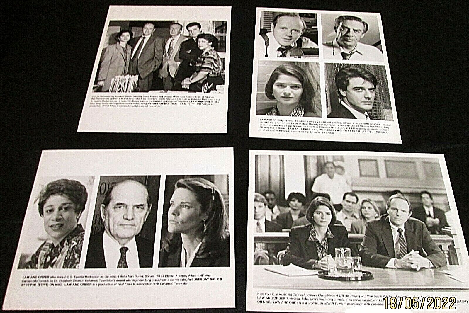 LAW AND ORDER (ORIGINAL VINTAGE TV PRESSKIT) CLASSIC TV SERIES