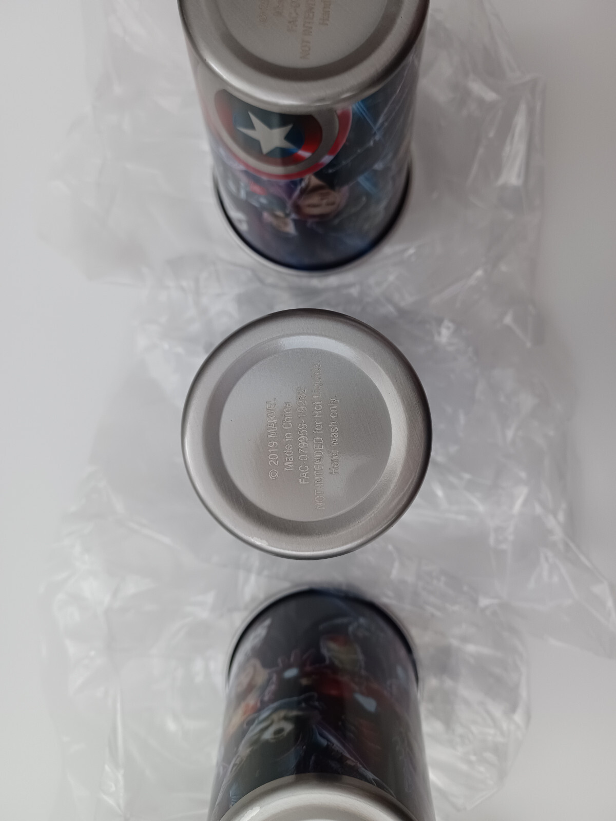 Avengers Endgame Marvel Kitchen 4 Metal Cups 2 Plastic Popcorn Tubs & 4 Coasters