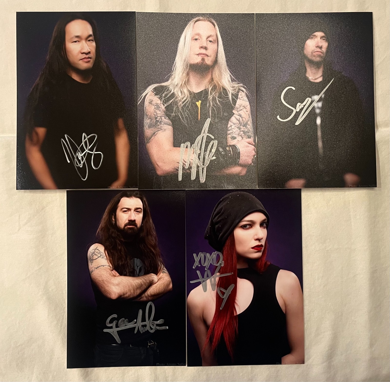 Dragonforce – 8×10 Picture + 5 Individual Band Pics (All Signed) + Pick & More