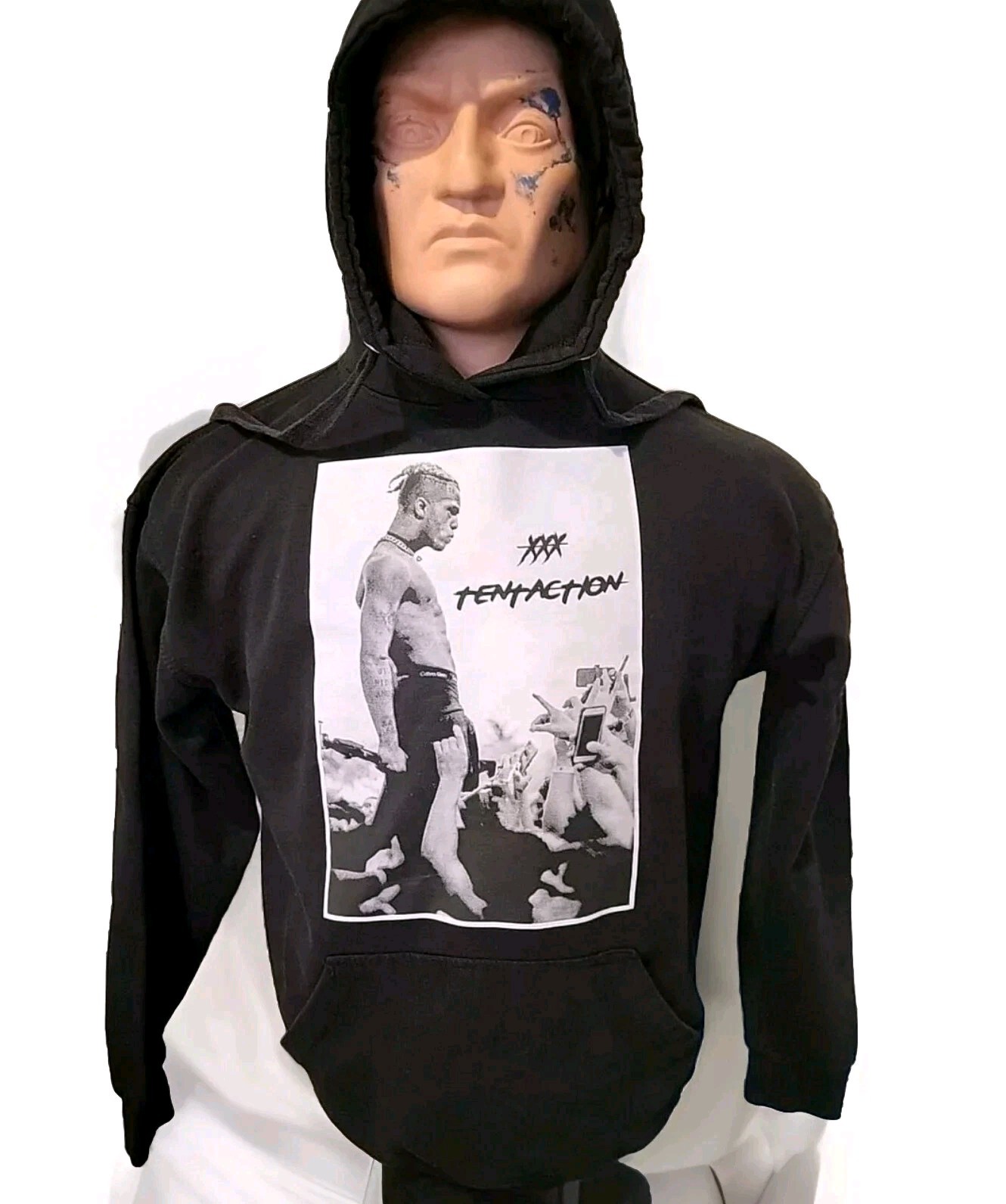 XXXTENTACION Hoodie Skins Black /White Large John Lauren Graphic Concert Merch