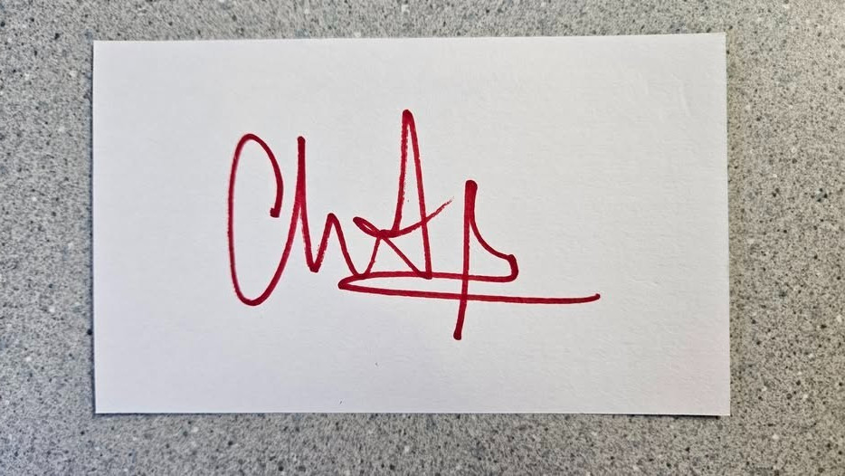 CHRISTIAN BALE SIGNED 3×5 INDEX CARD AUTOGRAPH – BATMAN