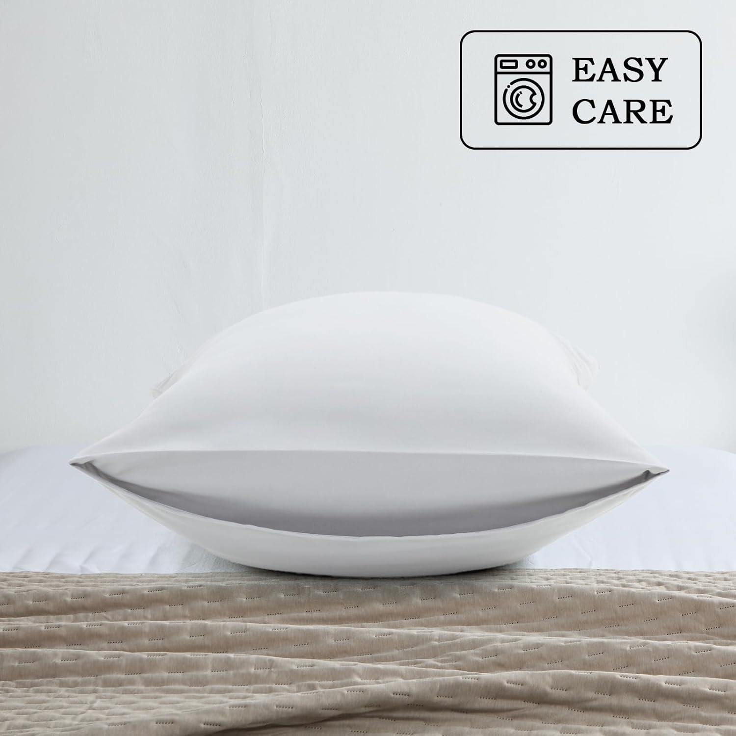 Bedding Pillow Cases Standard Size Set of 2 –Soft Brushed Microfiber Pillow Cove