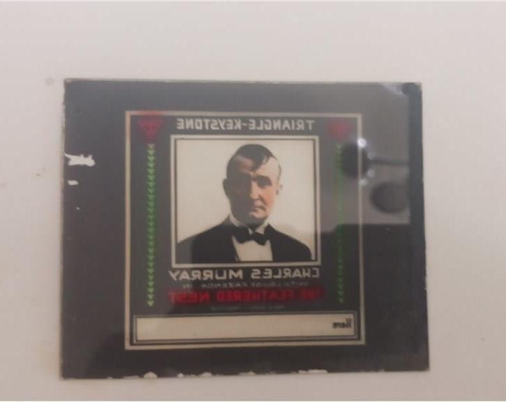 MAGIC LANTERN GLASS SLIDE 1916 SILENT MOVIE THE FEATHERED NEST CHARLES MURRAY