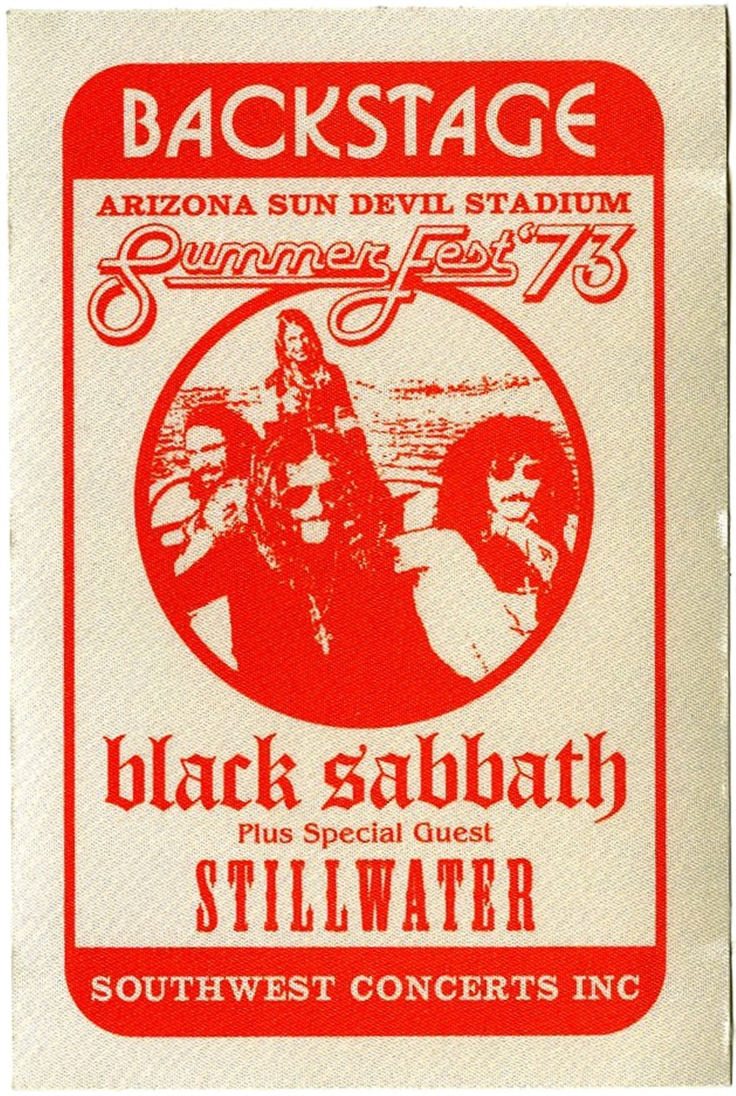 Black Sabbath 2000 Almost Famous Concert Tour Film Prop Backstage Pass