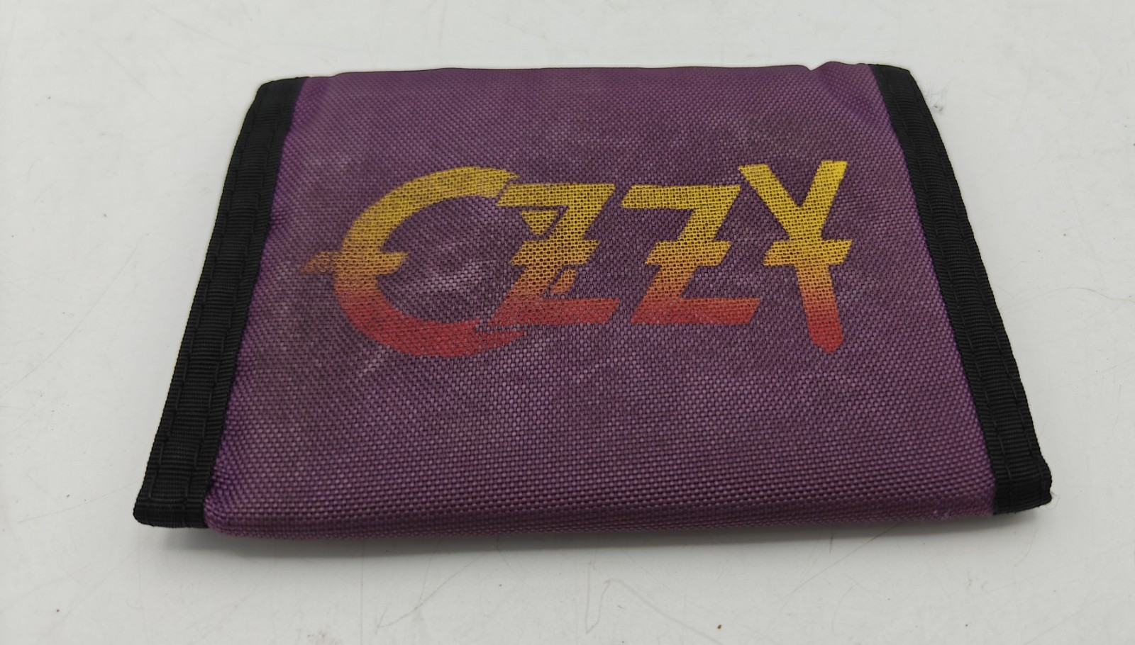 Vintage 80’s Ozzy ( Osbourne ) Purple Nylon Wallet Hook & Loop Pre-owned Cool