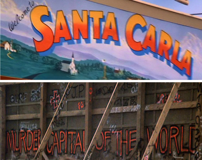 The Lost Boys 1987 Santa Carla Murder Capital of the World postcard movie prop