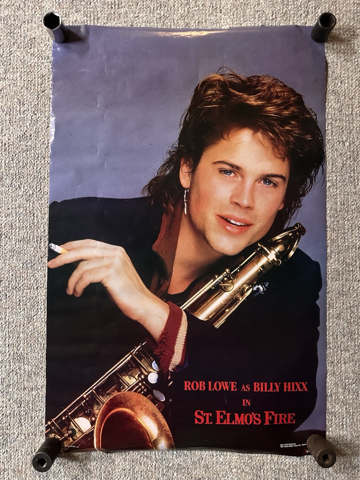 St. Elmo’s Fire Rob Lowe 1985 Movie Poster 22″ x 34″ Original READ