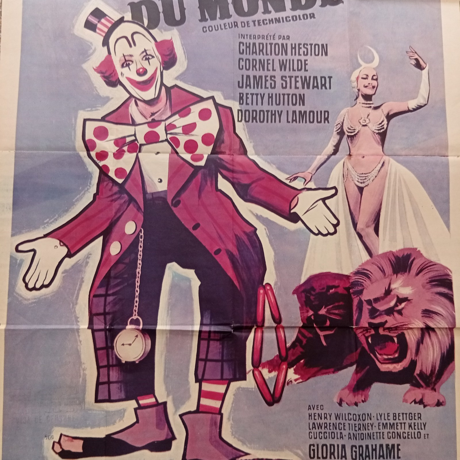 Original Movie Poster The Greatest Show on Earth 1952 Betty Hutton James Stewart