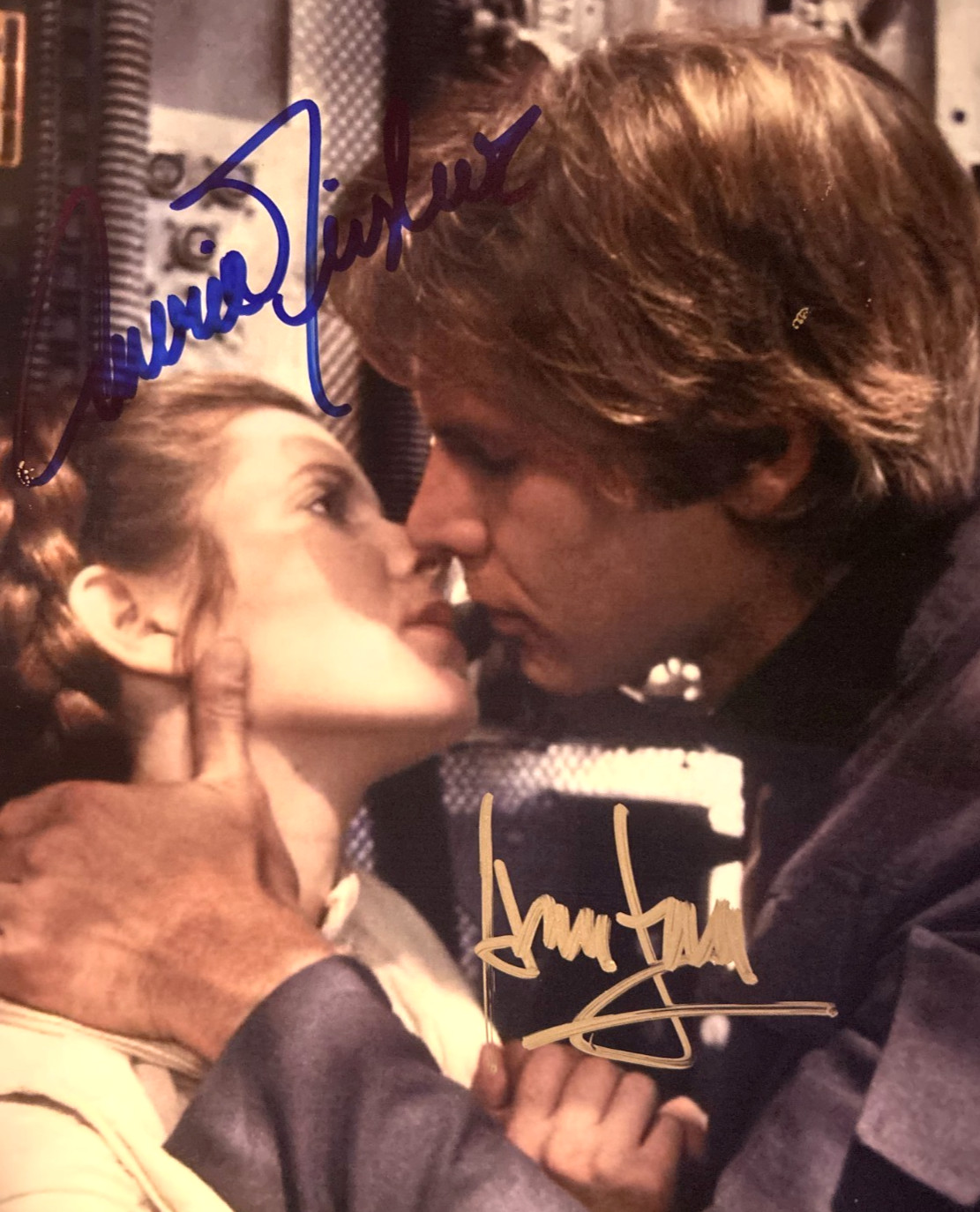 Harrison Ford, Carrie Fisher Signed 8×10″ (STAR WARS) Original Autographs + COA