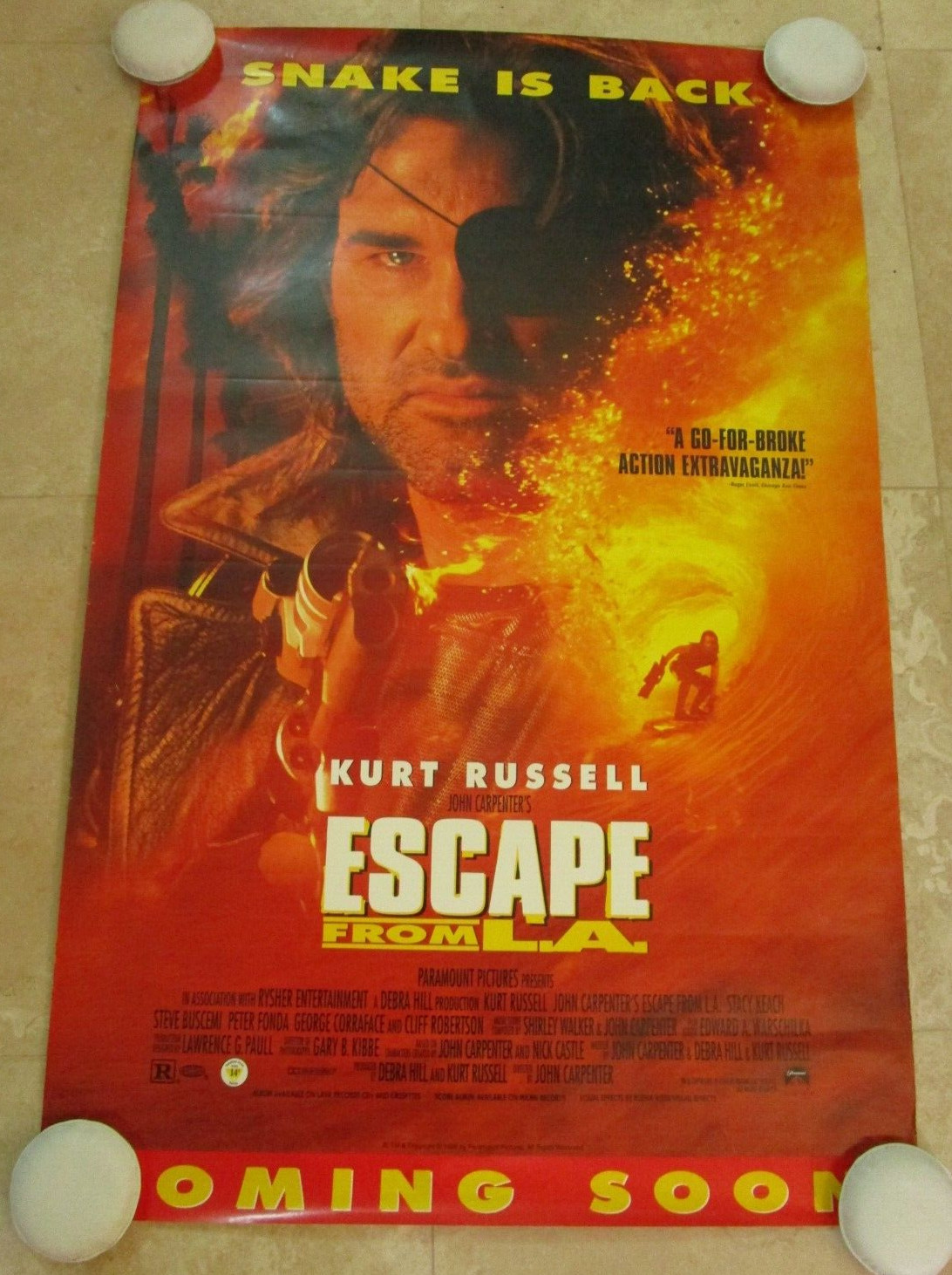 John Carpenter’s Escape From L.A. movie poster – Kurt Russell -27×39 inches