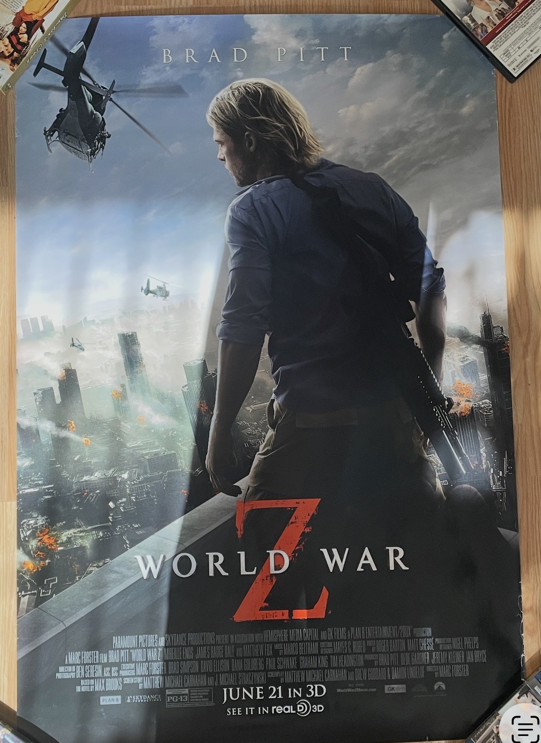 World War Z Original Movie Poster, 27×40 Inches