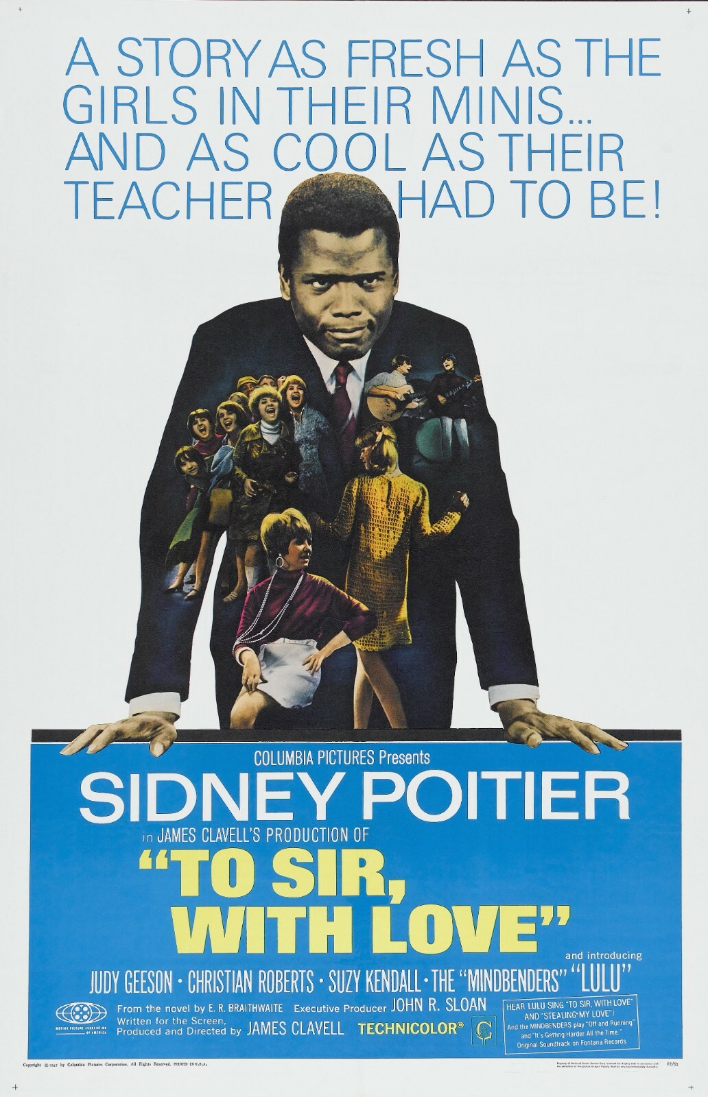 To Sir With Love movie poster : 11″ x 17″ : Sidney Poitier