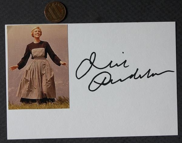 Oscar Winner Julie Andrews signed autographed photocard Sound of Music image +