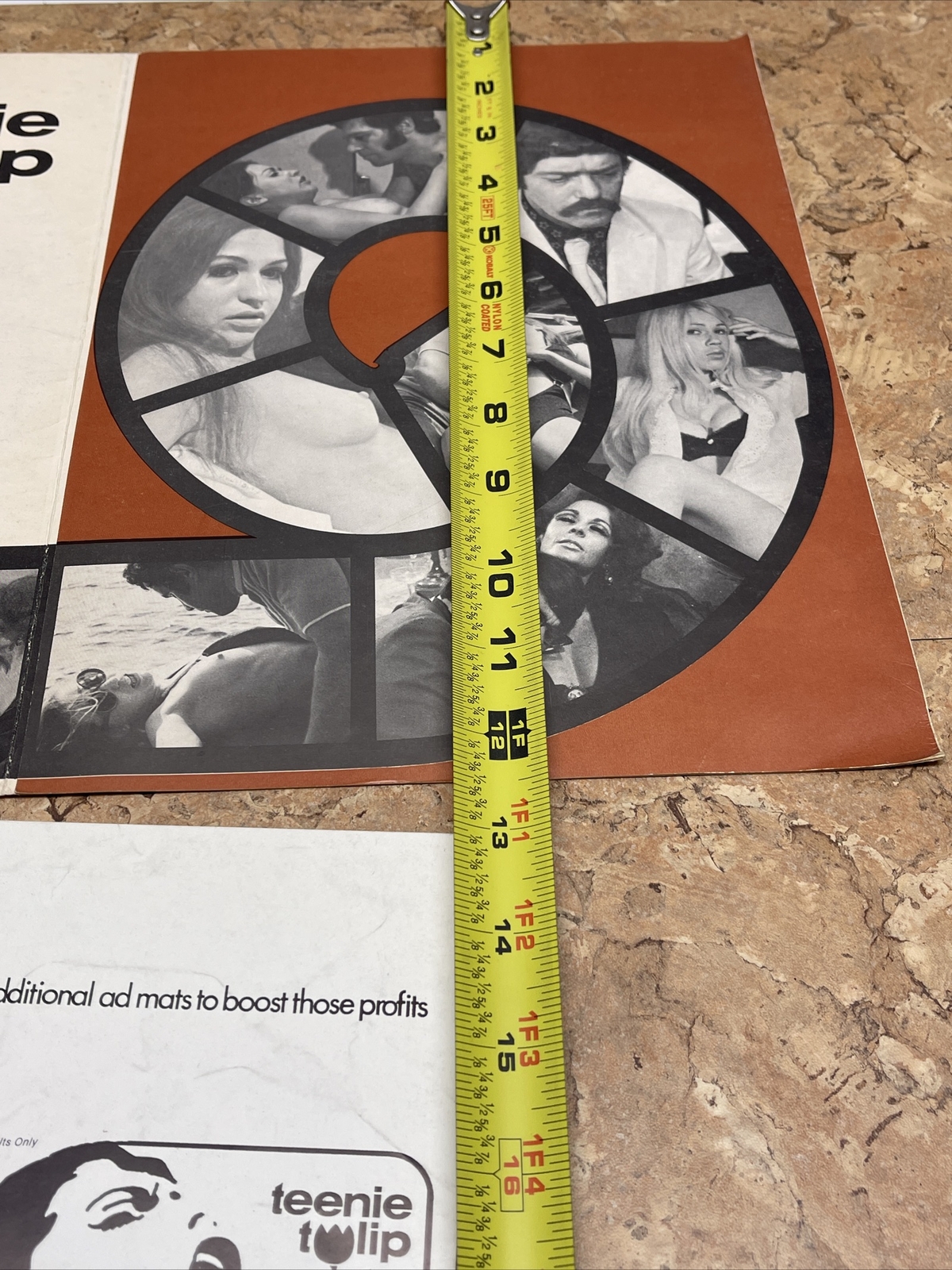 Teenie Tulip Original Movie Press Kit Poster Gerard Damiano DEEP THROAT 1974 JD