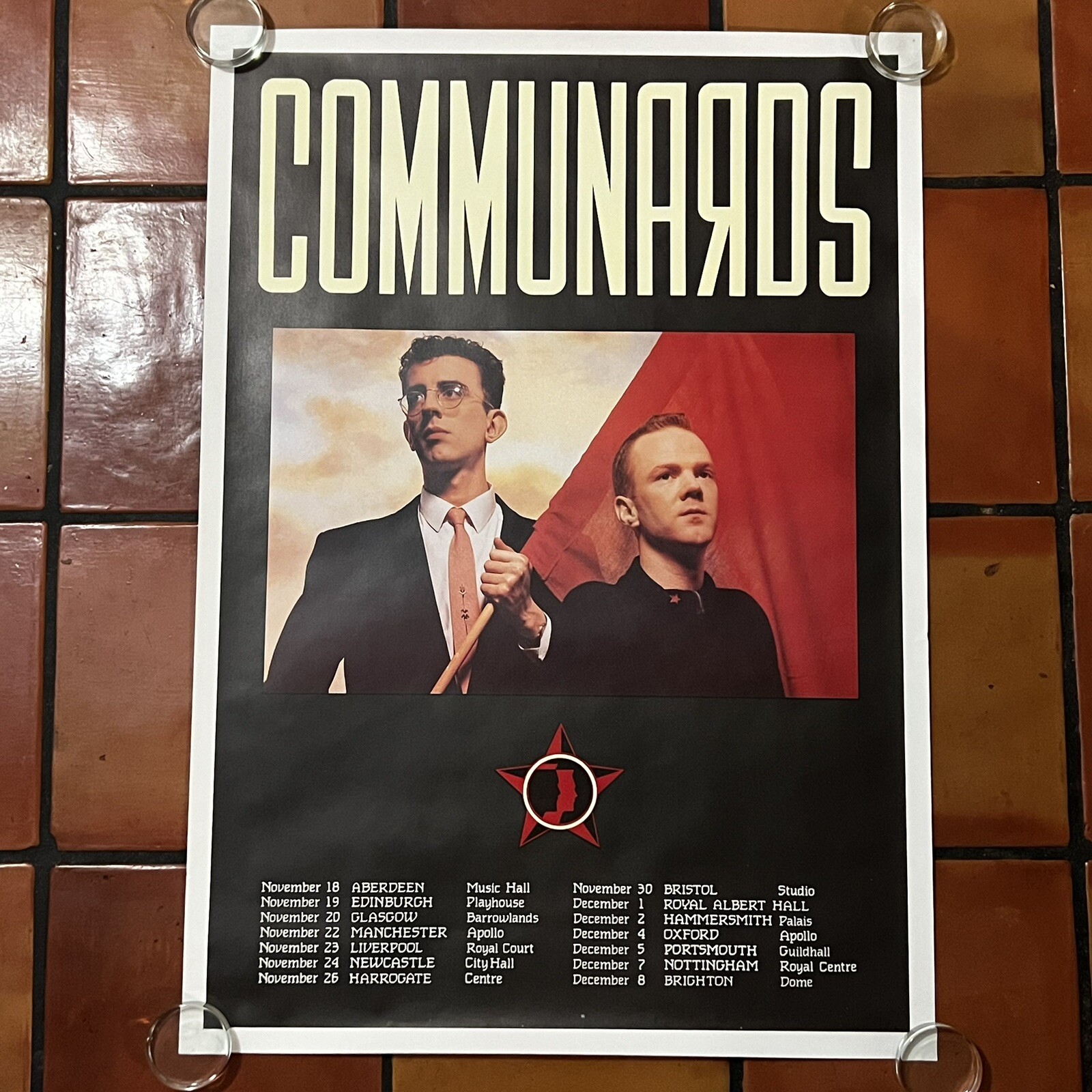 1986 Communards Jimmy Somerville Poster Original Vintage UK Winter Tour 25×35”