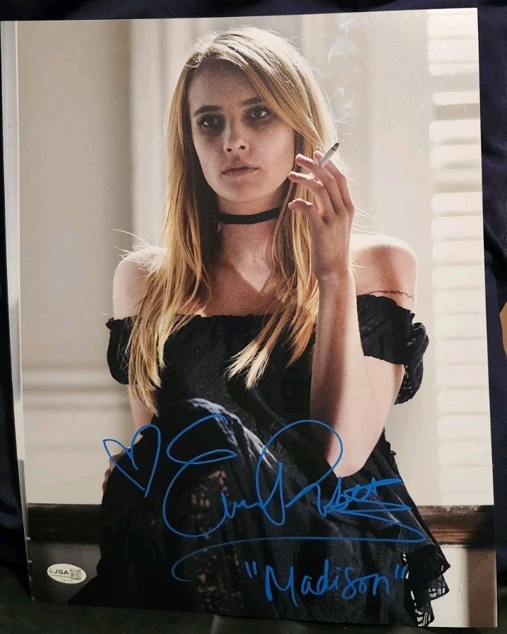 Emma Roberts American Horror Story signed autographed 11×14 photo . JSA Cert.