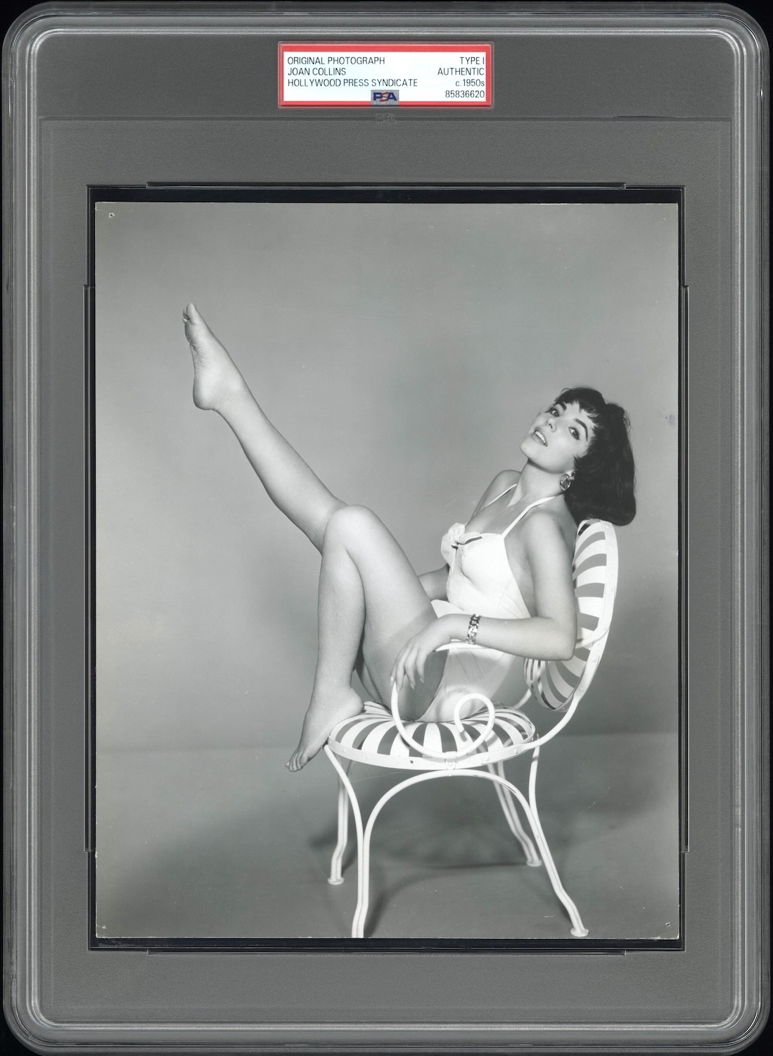 Joan Collins 1956 Early Photoshoot Original Type 1 Photo PSA/DNA *Crystal Clear*
