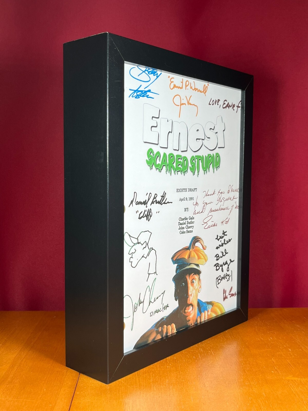 Ernest Scared Stupid Script Signed- Autograph Reprints- Halloween