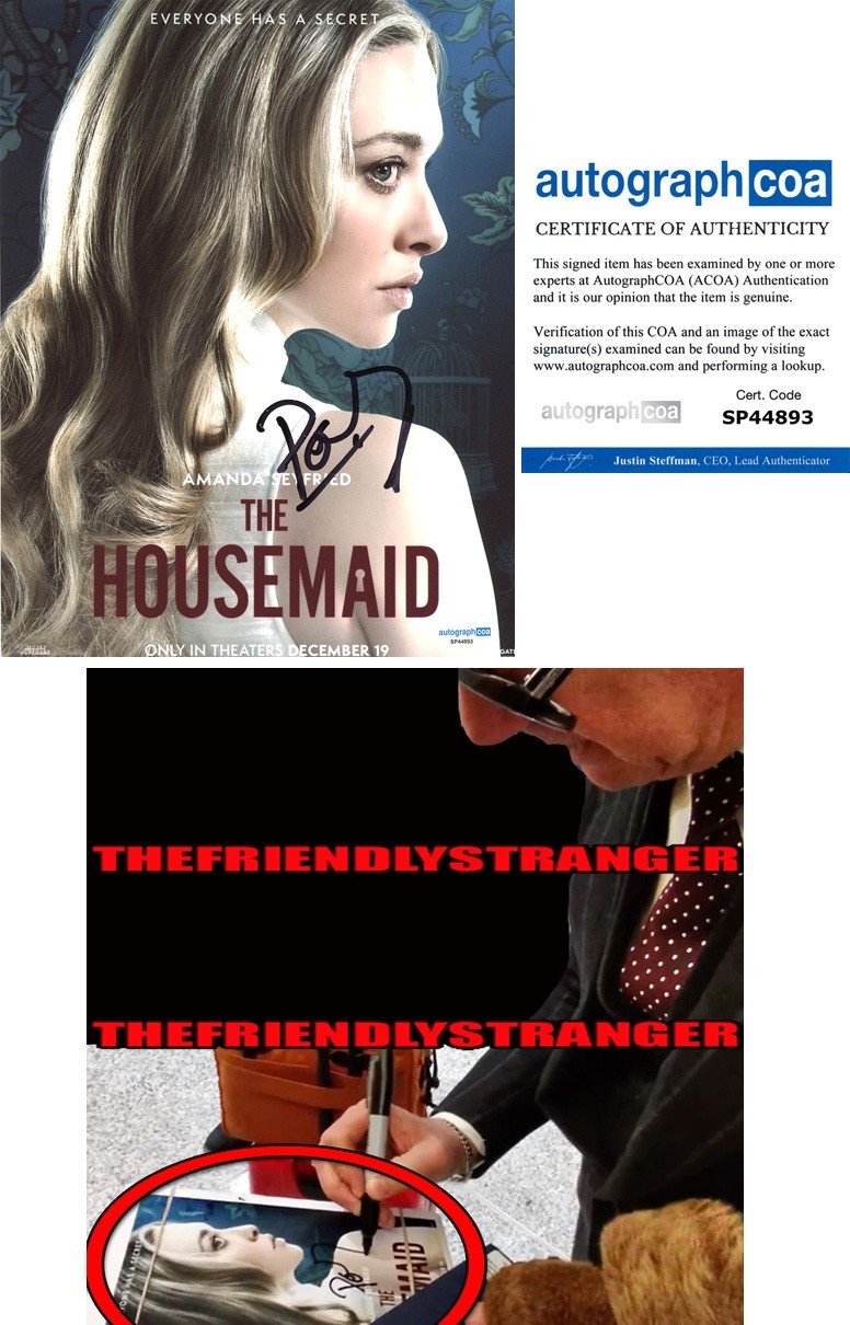 Paul Feig signed “THE HOUSEMAID” 8×10 Photo EXT PROOF c Amanda Seyfried ACOA COA