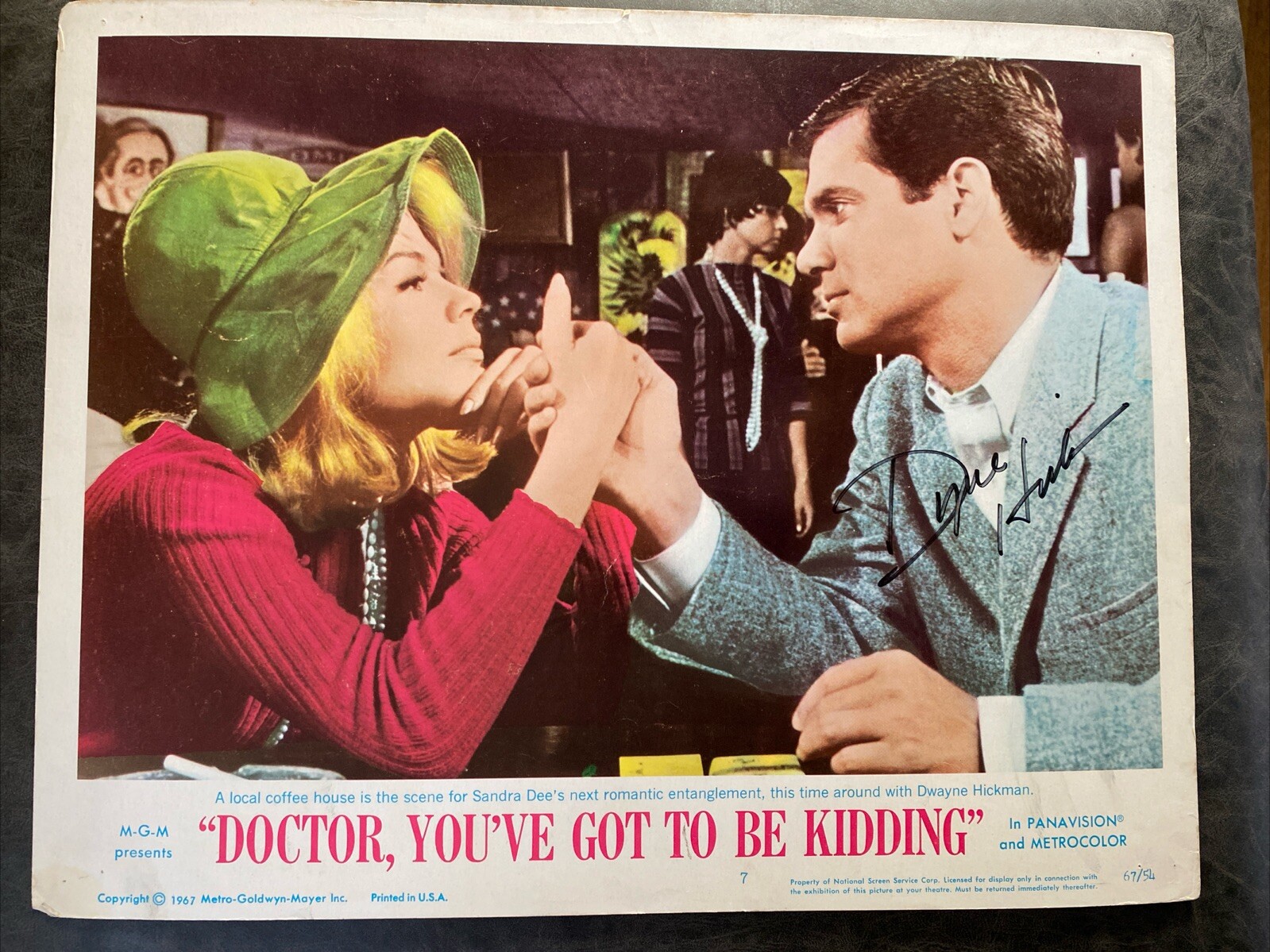 DWAYNE HICKMAN (of Dobie Gillis fame) Autographed Lobby Card; uncertified